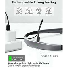 Đèn đọc sách đeo cổ Glocusent Đức dùng tới 80h chỉ 1 lần sạc