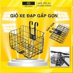 Giỏ Xe Đạp Gấp Gọn PÊ ĐAN - Chất Liệu Kim Loại Dày Chắc Chắn, Tiết Kiệm Không Gian, Dễ Lắp, Phụ Kiện Xe Đạp Hữu Ích