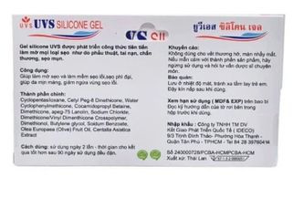 Gel UVS Silicone (Thái Lan) 10gr - Chuyên biệt làm mờ sẹo lồi, sẹo phì đại, tái tạo và dưỡng ẩm cho da mịn màng.