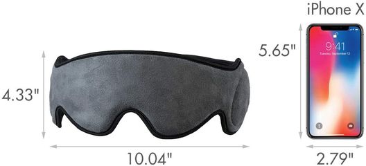 Máy Massage Mắt Du Lịch HoMedics TA-MSKV100GY - Thiết Kế Gọn Nhẹ, Tai Nghe Tích Hợp, Giải Tỏa Căng Thẳng, Thoải Mái