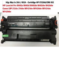 Hộp Mực In 26A / 052A - Cartridge HP CF226A/CRG 052 cho Máy HP LaserJet Pro và Canon LBP, Chất Lượng In Rõ Nét, Thân Thiện Môi Trường