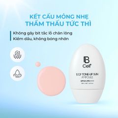 Kem Chống Nắng BCell+ EGF 50ml - Bảo Vệ Da Khỏe Mạnh Trước Tia UV, Làm Tươi Sáng, Dưỡng Ẩm Tối Ưu, Phục Hồi Da Mềm Mịn