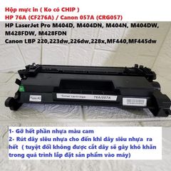 Hộp mực in HP 76A (CF276A) & Canon 057A (CRG057) không có CHIP - Tương thích với máy LaserJet Pro và LBP, in siêu nét, tiết kiệm chi phí
