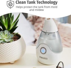 Máy Tạo Ẩm Siêu Âm HoMedics UHE-CM15-SO - Thiết Bị Khử Khuẩn, Yên Tĩnh, Dễ Dàng Di Chuyển, Hoạt Động 10 Giờ