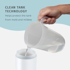 Máy Tạo Ẩm Mini Công Nghệ Siêu Âm Dùng Pin Sạc HoMedics UHE-CMP15-WT - Thiết Kế Di Động, Hoạt Động Êm Ái, Thời Gian Chạy Lên Đến 10 Giờ