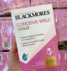 Viên uống hỗ trợ thụ thai, bổ trứng Blackmores Conceive Well Gold (hộp 56 viên)