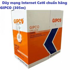 Dây Mạng LAN CAT6 Bấm Sẵn Chống Nhiễu - Dây Internet Gipco 30m 40m 50m 60m 70m - Chất Lượng Chính Hãng