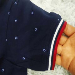 Áo Polo Nam Chấm Bi Xanh Đen Cổ Bẻ - Vải Cotton Thoáng Khí Thoải Mái, Phong Cách Trẻ Trung, Dễ Dàng Kết Hợp Trang Phục