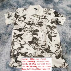 Áo Thun Nam Ngắn Tay Cộc Tay Họa Tiết Hoa Màu Trắng - Vải Cotton Cá Sấu Cao Cấp Thoáng Mát, Phù Hợp Để Đi Làm và Đi Chơi