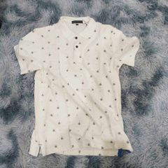 Áo Polo Nam Cổ Bẻ Họa Tiết Cây Dừa Màu Trắng - Chất Cotton Thoáng Khí, Dễ Dàng Kết Hợp, Phong Cách Thể Thao, Đi Chơi, Đi Làm