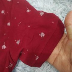 Áo Polo Nam Q29 Đỏ Họa Tiết Cây Dừa - Chất Cotton Thoáng Khí, Thoải Mái, Dễ Phối Đồ, Thời Trang Nam Cao Cấp