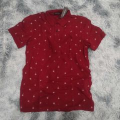 Áo Polo Nam Q29 Đỏ Họa Tiết Cây Dừa - Chất Cotton Thoáng Khí, Thoải Mái, Dễ Phối Đồ, Thời Trang Nam Cao Cấp