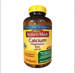 Viên uống bổ sung Calci - Magne - ZinC Nature Made 300v ( date 7/2027)