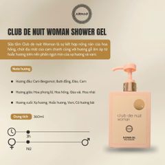 Sữa Tắm Hương Nước Hoa Armaf Club De Nuit 360ml - Gel Tắm Sang Trọng Cho Nam & Nữ - Tươi Mát, Quyến Rũ, Lưu Hương Dài Lâu