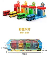 Bộ Đồ Chơi 4 Xe Ô Tô Bus Tayo Chạy Bằng Đà - Nhà Đẩy Xe Dễ Thương, Đồ Chơi Phát Triển Kỹ Năng Cho Trẻ 3 Tuổi Trở Lên
