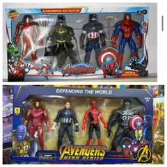 Bộ Đồ Chơi 4 Siêu Nhân Avengers Hero Series Có Đèn Phát Sáng - Quà Tặng Cho Trẻ Em, Phát Triển Kỹ Năng Tưởng Tượng