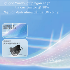 Khẩu trang chống nắng Ice Silk Lining thoáng mát mềm nhẹ mát lạnh UPF50+ chống tia UVA UVB LCUT062
