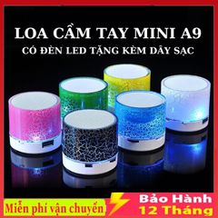 Loa Bluetooth Mini A9 Không Dây - Âm Thanh Chất Lượng, Hỗ Trợ Thẻ TF, USB, Đèn Nhiều Màu, Kết Nối Điện Thoại & Máy Tính