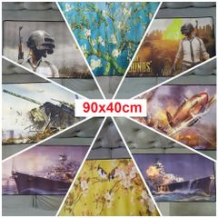 Miếng Lót Chuột 90x40cm Chống Nước - Bàn Di Chuột Dày Dặn 3mm Chuyên Game Chống Trượt Siêu Bền, Hình Ảnh Thú Vị