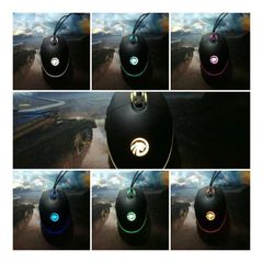 Chuột Chơi Game F102 Wired RGB 3500DPI - Thiết Kế Ergonomic, Tùy Chỉnh Phần Mềm, Màu Đen, Đèn LED Nhiều Màu Sắc