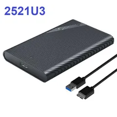 Hộp Đựng Ổ Cứng 2.5 inch ORICO 2521U3 Đen - HDD Box SATA 3, USB 3.0 Tốc Độ 5Gb/s, Hỗ Trợ Windows & MAC OS