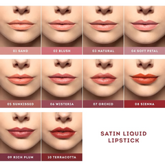 Son Kem Mịn Nude by Nature Satin Liquid Lipstick 3.75ml - Màu 01 Sand & 02 Blush, Lên Màu Đẹp, Giữ Ẩm Môi Tự Nhiên