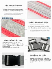 Đai Bảo Vệ Cho Bé Đi Xe Máy OFFICE CHILL - An Toàn Khi Ngồi Trước và Sau, Đai Điều Chỉnh Cho Trẻ Từ 9 Tháng Đến 10 Tuổi