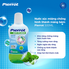 Nước Súc Miệng Pierrot 500ML - Giải Pháp Chống Mảng Bám, Ngăn Ngừa Sâu Răng, Hơi Thở Thơm Mát, Bảo Vệ Nướu Tối Ưu