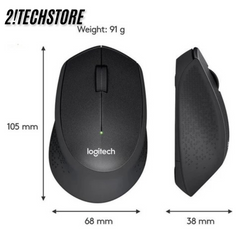 Chuột Không Dây Logitech M330 Silent Plus - Chuột Văn Phòng Giảm Tiếng Ồn - Thiết Kế Công Thái Học, Thời Gian Sử Dụng 24 Tháng