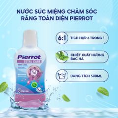 Nước Súc Miệng Pierrot 500ML - Chăm Sóc Răng Toàn Diện, Chống Mảng Bám, Bảo Vệ Nướu, Hơi Thở Thơm Mát, Xuất Xứ Tây Ban Nha