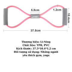 Dụng cụ kéo Đàn Hồi Hình Số 8 LINING Hỗ Trợ Tập Toàn Thân Tập Vai Tập Đa Năng Dụng Cụ Tập Gym Yoga