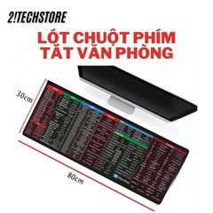 Lót Chuột Phím Tắt Văn Phòng Tiếng Việt Bo Viền - Bàn Di Chuột 70x30cm Siêu Bền và Sang Trọng cho Dân Văn Phòng
