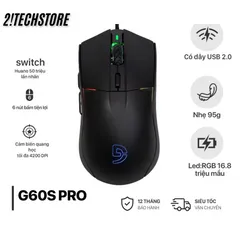 Chuột Gaming Fuhlen G60S Pro - Cảm Biến Chính Xác 3200 DPI, Thiết Kế Ergonomic, Đèn LED RGB Tùy Chỉnh, Phù Hợp Tất Cả Hệ Điều Hành