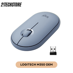 Chuột Không Dây Logitech M350 Pebble - Thiết Kế Thời Trang, Yên Tĩnh, Dùng Cho Học Tập Văn Phòng, Bluetooth và USB 2.4GHz