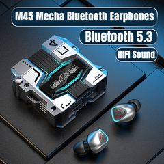 Tai Nghe Bluetooth Gaming M45 TWS 5.3 - Chống Nước, Âm Thanh Bass Chuẩn, Thiết Kế Độc Đáo, Pin Khỏe Dùng Liên Tục 5-6 Giờ