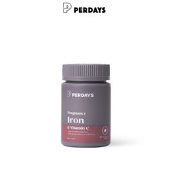 Sắt Bầu Perdays - Bổ Sung Sắt & Vitamin C Tăng Cường Tạo Máu Cho Mẹ Bầu - Hỗ Trợ Giảm Thiếu Máu - Lọ 30 Viên
