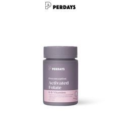 Viên Uống Bổ Sung Acid Folic & Vitamin B Cho Mẹ Bầu - PERDAYS Activated Folate Giúp Ngăn Ngừa Dị Tật Thai Nhi - Lọ 60 Viên