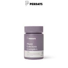 Canxi Hữu Cơ Cho Mẹ Bầu - PERDAYS Plant Calcium Complex + D3K2, Hỗ Trợ Xương Khỏe Mạnh, Không Táo Bón, 60 Viên Tiện Lợi