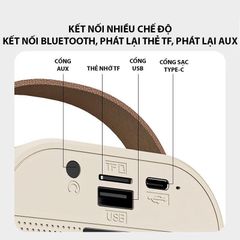Loa Bluetooth K12 Mini 5W - Không Dây Kèm 2 Micro Karaoke, Thiết Kế Nhỏ Gọn Tiện Dụng cho Âm Nhạc và Giải Trí