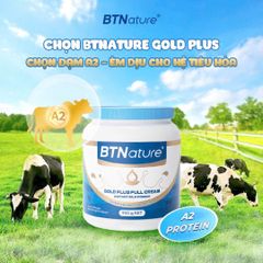 Sữa Tươi Đạm A2 BTNature Gold Plus 900g - Dinh Dưỡng Nguyên Kem, Dễ Tiêu Hóa, Phù Hợp Trẻ Nhỏ & Người Lớn, Nhập Khẩu Úc