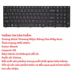 SALE - Bàn phím laptop Acer Aspire 5810 5810T 5810TG 5820 5820T 5820TG E1-531 E1-521 5738 5253 5536 5740 5742 5750 E1-571 5745G