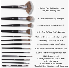 Bộ cọ trang điểm BH Cosmetics Studio Pro 13 cây - Chuyên nghiệp, đáng tin cậy, cho lớp trang điểm hoàn hảo đẹp tự nhiên