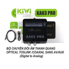 Bộ Chuyển Đổi Âm Thanh Optical Sang Analog KIWI KA03 Pro - Hỗ Trợ Bluetooth, Chất Lượng Âm Thanh Tốt Nhất, Dễ Sử Dụng