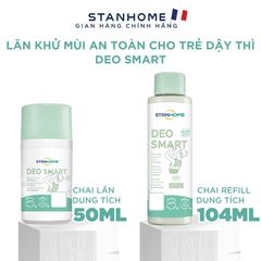 Lăn Khử Mùi Dịu Nhẹ Stanhome Deo Smart 50ml - Khử Mùi Tự Nhiên Cho Trẻ Dậy Thì, Không Cồn, Hương Thơm Duy Trì Suốt 48 Giờ