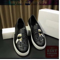 Giày Lười Nam Slip-on Phong Cách Cá Tính Da PU Bền Đẹp Dễ Phối Đồ - Giày Thời Trang Thích Hợp Đi Học, Đi Chơi