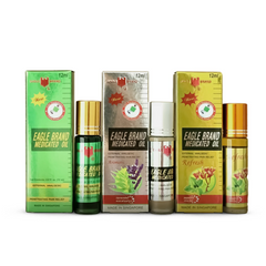 Lốc 12 Dầu Gió Xanh Dạng Lăn Eagle Brand Medicated Oil 10ml (12 Chai)