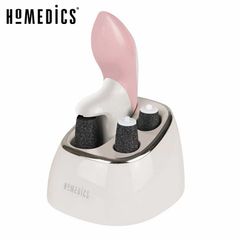 Máy tẩy tế bào chết gót chân HoMedics PED-1301 - Thiết bị làm đẹp pin sạc, 6 đầu mài thay thế, 2 tốc độ chà siêu hiệu quả