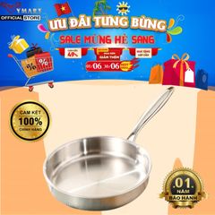 Chảo Inox Trimax 3 Lớp 28Cm Seka SK6040 - Chảo Cạn Lòng Chịu Nhiệt Cho Bếp Từ, Bếp Gas, Thiết Kế Sang Trọng, An Toàn Sức Khỏe