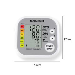 Máy đo huyết áp bắp tay điện tử Salter GB-BPA9201EU - Công nghệ Smart Measure, Bộ nhớ 120 kết quả, Phát hiện nhịp tim không đều