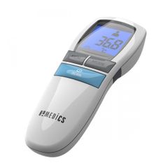 Nhiệt Kế Hồng Ngoại Không Tiếp Xúc HoMedics TIE-210 - FDA Chứng Nhận, Đo Nhiệt Độ Cơ Thể & Vật Thể, Hiển Thị 3 Màu, Tự Động Tắt, Lưu 50 Kết Quả